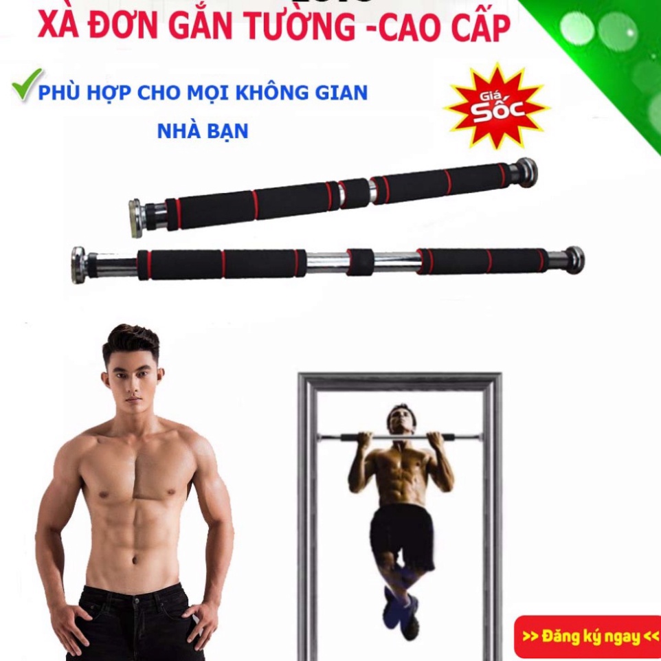 Xà Đơn Gắn Cửa Treo Tường Đa Năng,Xà Đơn Treo Tường, ChấtI nox 304 Không Rỉ Mút Đẹp Hít Chắc Chắn  ,GI