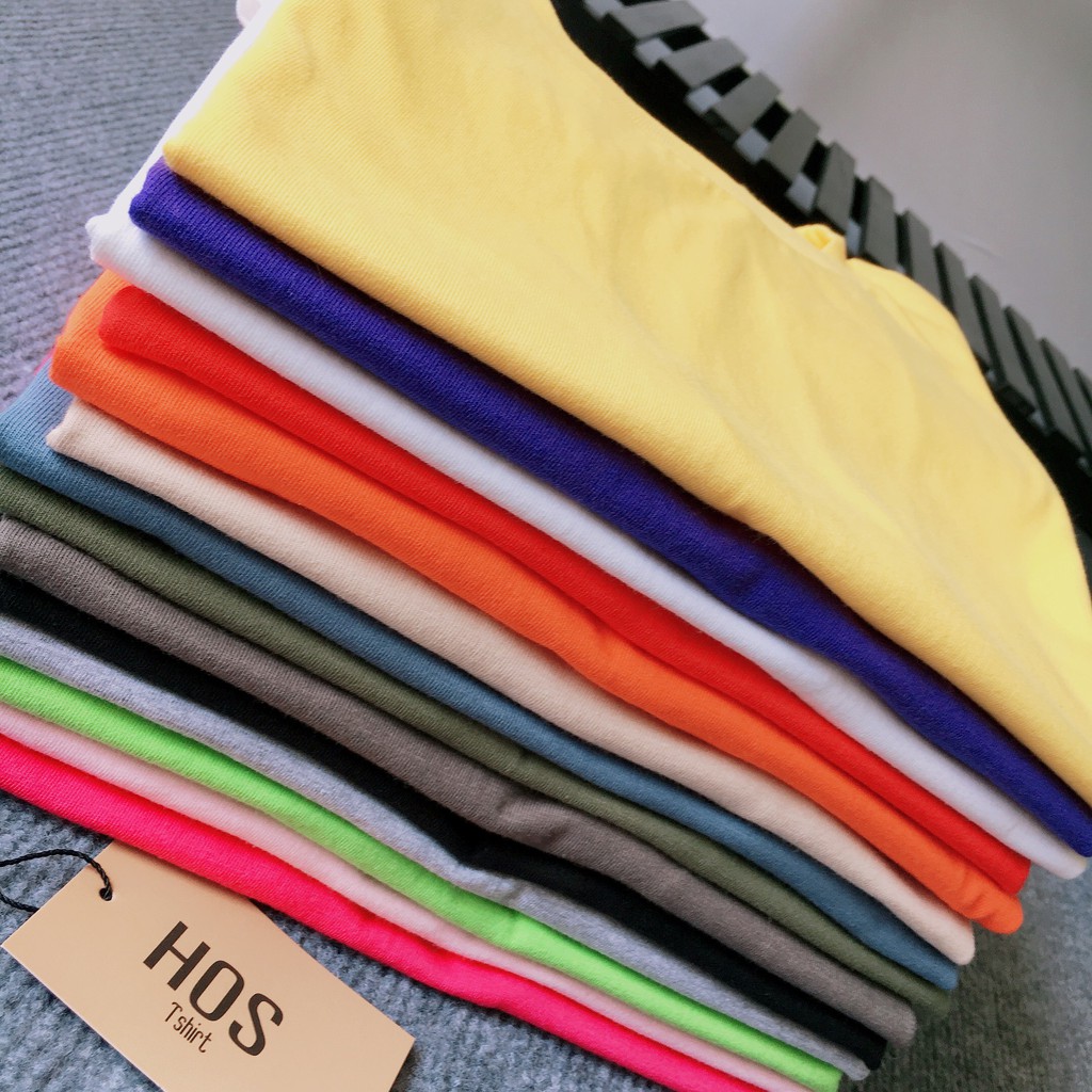 Áo thun trơn Hos - form unisex 100% cotton