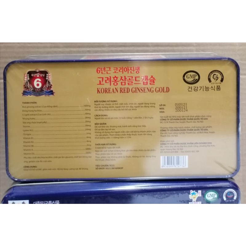 Viên uống bổ sung vitamin và khoáng chất Korea Red Ginseng tăng cường thể lực