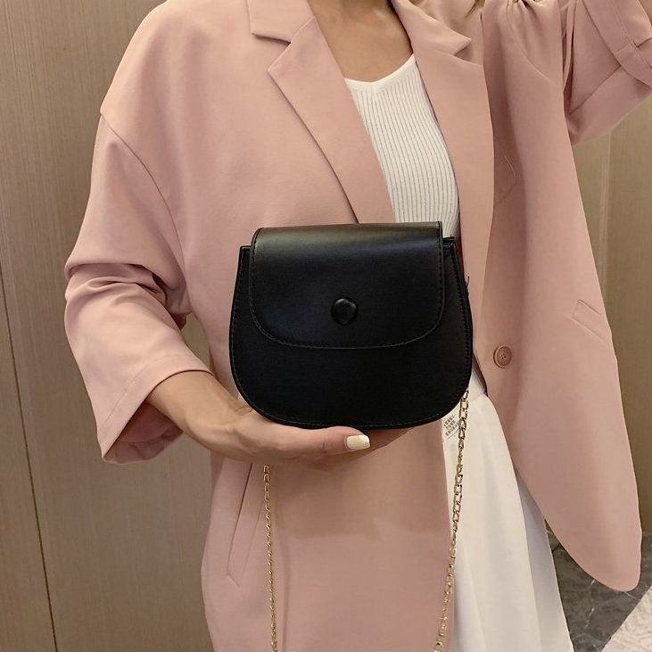 Túi Đeo Chéo Hình Vuông Cỡ Nhỏ Phối Dây Đeo Sợi Xích Phong Cách Hàn Quốc Thời Trang Cho Nữ