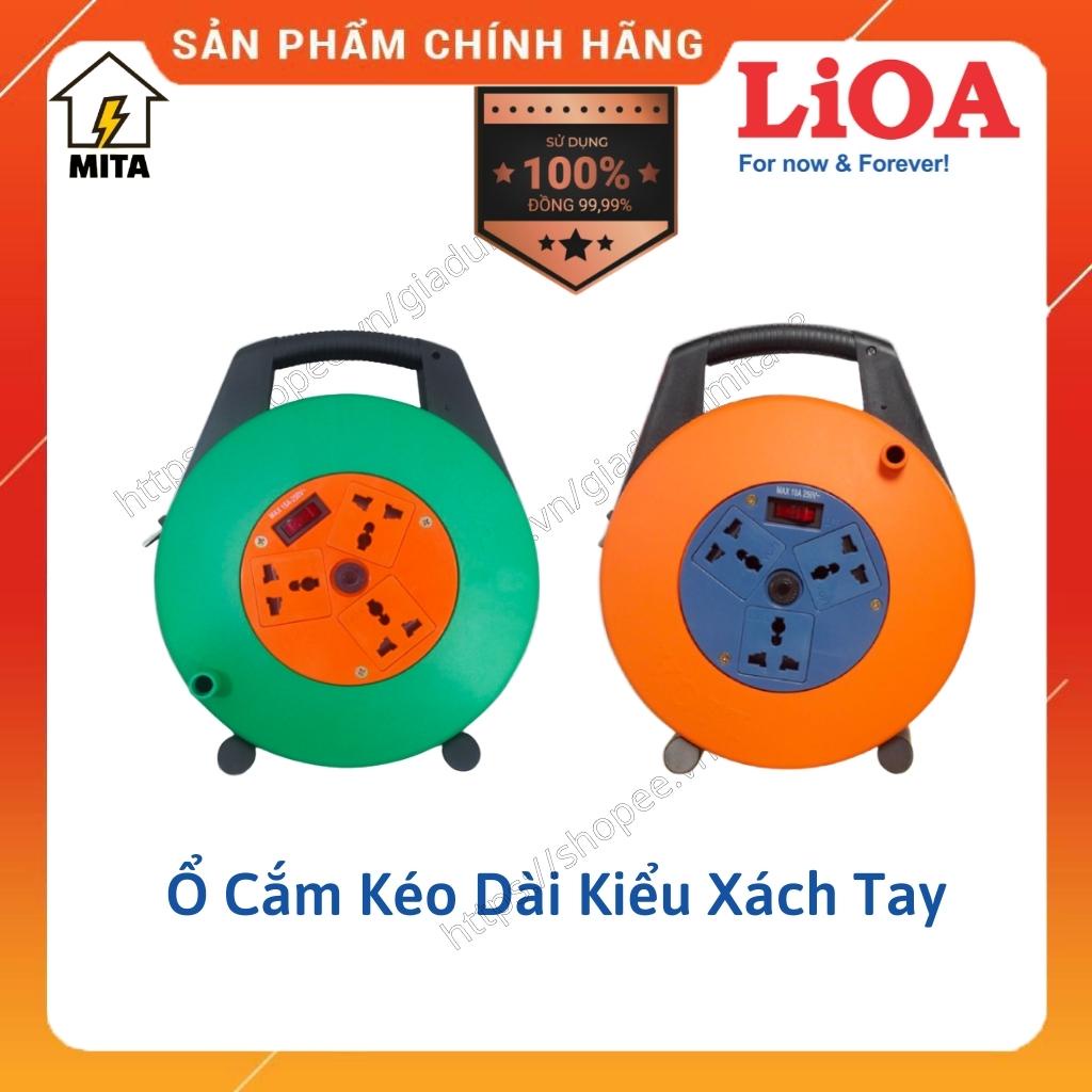 Ổ cắm điện LiOA kiểu xách tay dây dài 10m XTD10-2-10A/15A - MITA