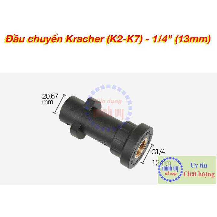 Đầu chuyển vòi xịt Karcher K2-K7 sang ren trong 1/4"1