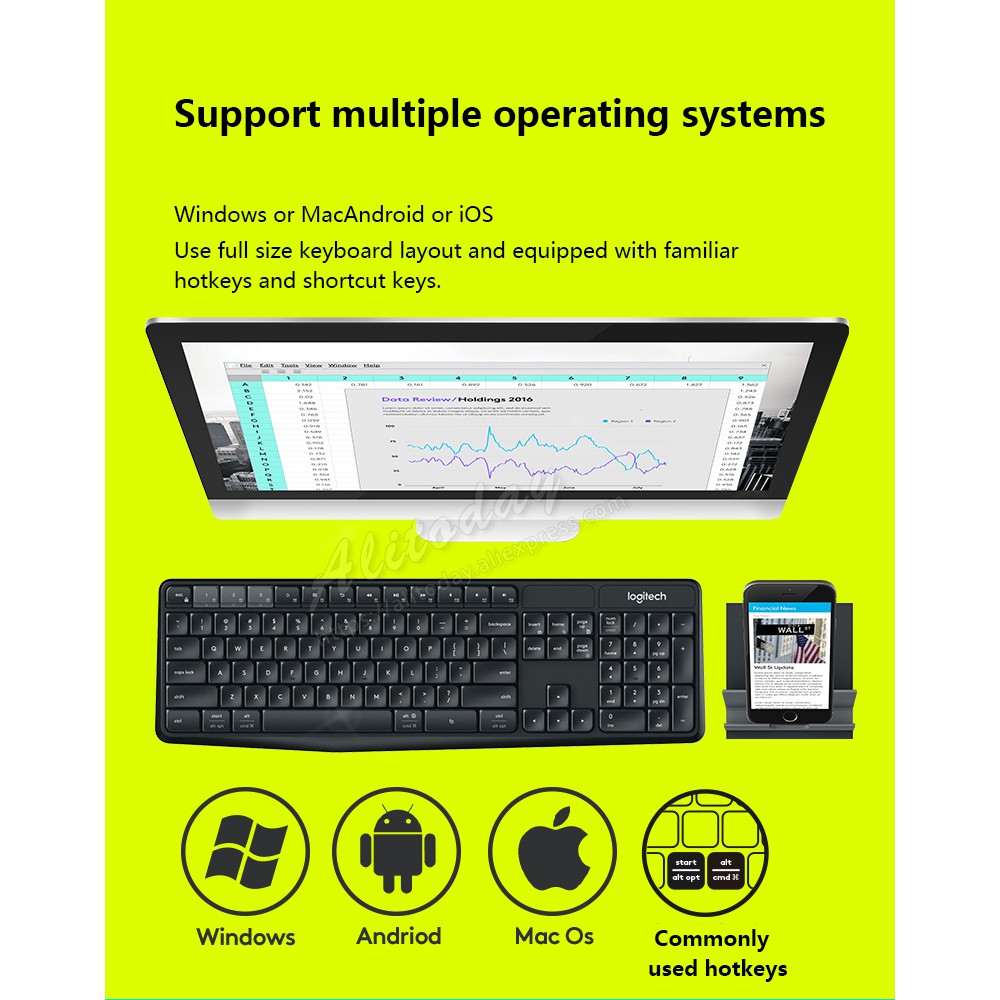 Logitech K375s multi-device wireless Bluetooth keyboard dual-mode keyboard phone tablet