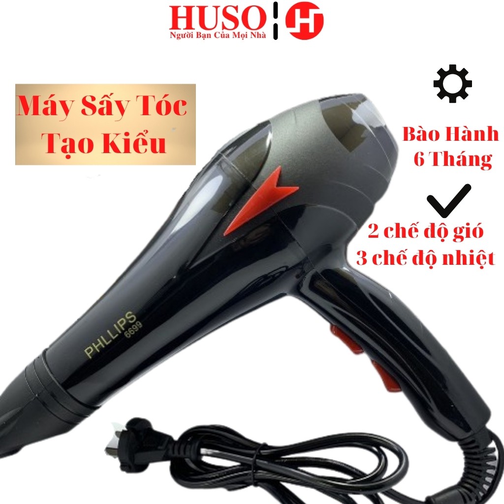 Máy sấy tóc 6699 máy sấy 2 chiều,2 chế độ gió, 3 chế độ nhiệt, công suất lớn có kèm đầu thổi