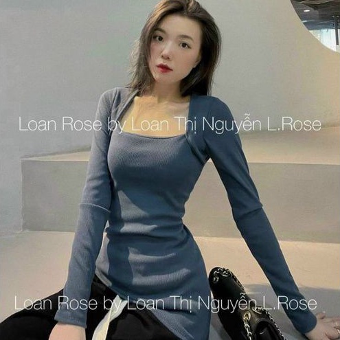 Áo cổ U tay thêu vạt xéo hot trends hiện đại (A15
