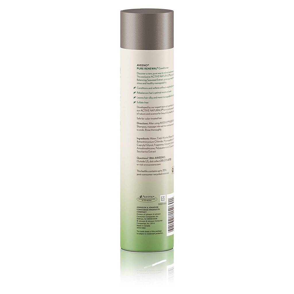 Dầu xả thiên nhiên Aveeno Pure Renewal Gentle Conditioner 311ml (Mỹ)