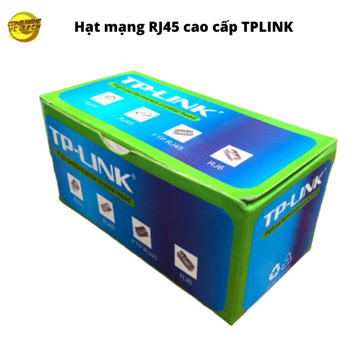 [Mã ELFLASH3 hoàn 10K xu đơn 20K] Combo 100 Hạt Bấm Mạng RJ45 Chất Lượng Cao TPLINK Chính Hãng