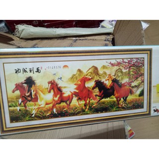 Tranh đính đá mã đáo thành công kt 200x85cm