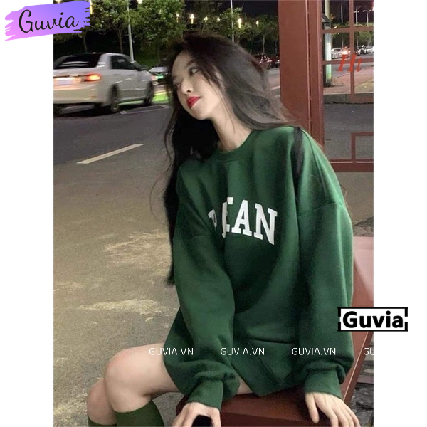 Áo Khoác Sweater Nỉ PAEAN Nam Nữ Ulzzang Unisex Tay Rộng, Áo Khoác Dây Kéo Form Rộng GUVIA  Mẫu Mới Về GUVIA