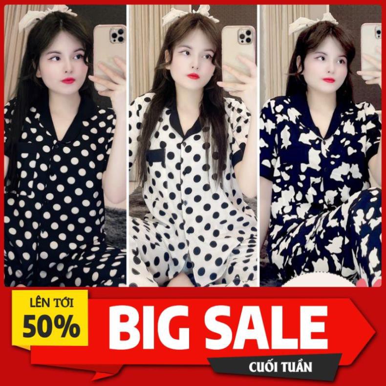 Pijama lụa thái tay ngắn quần dài, cộc tay - Đồ ngủ nữ lụa loại 1 cao cấp không nhăn (ẢNH THẬT CỦA SHOP) đẹp
