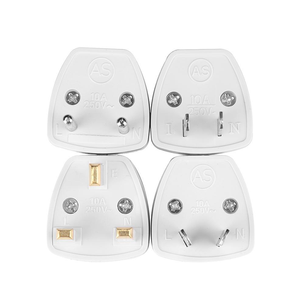 BTLIMER Đầu Sạc 3 Trong 1 2 Pin AC Tròn Màu Trắng