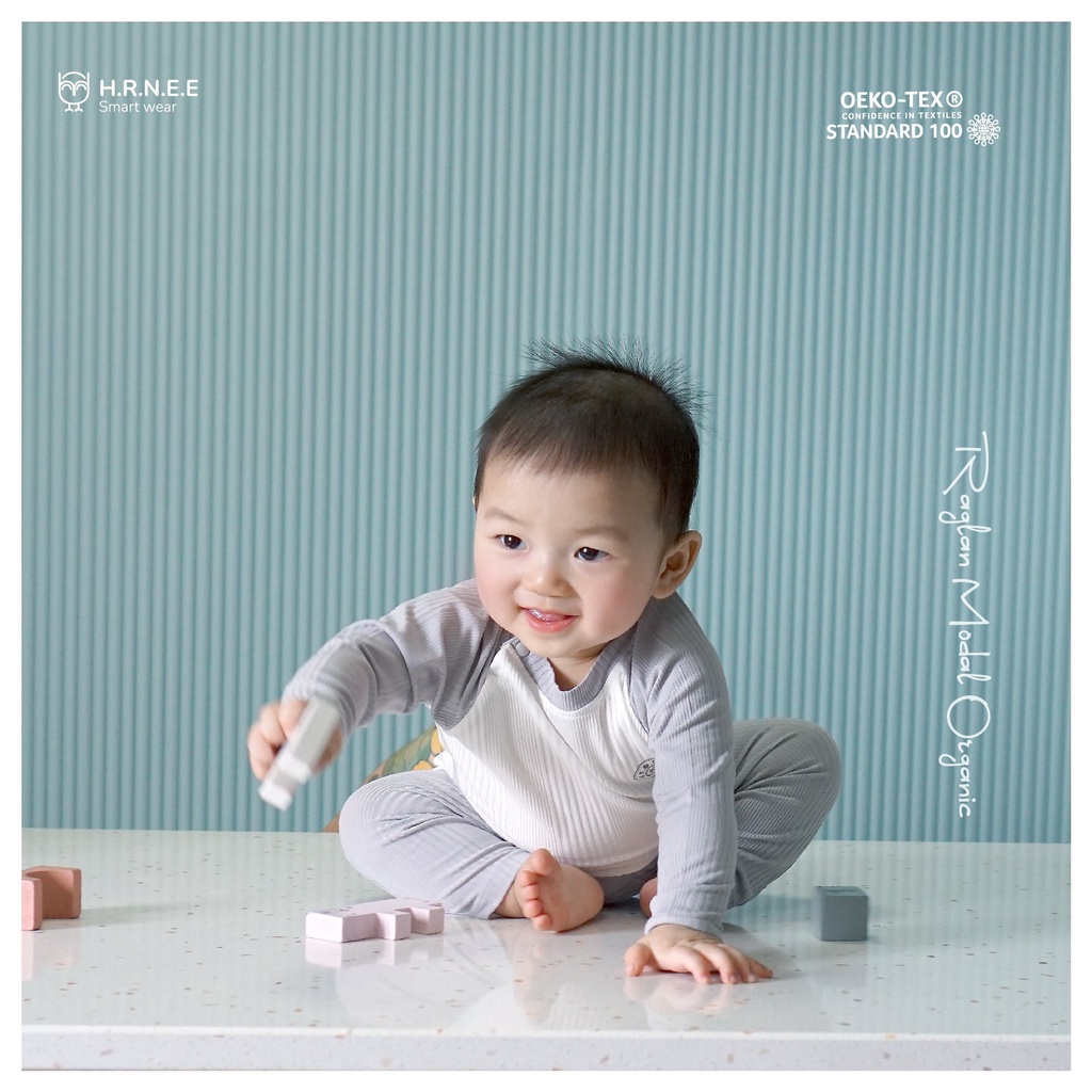 Bộ quần áo dài tay hãng HRNEE vải sợi sồi MODAL mềm mịn thoáng mát