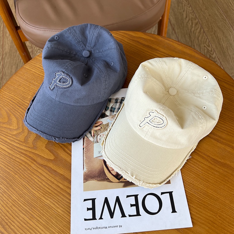 Mũ Lưỡi Trai Mềm Màu Cà Phê In Chữ P Kiểu Hàn Quốc Thời Trang Thu Đông Cho Nam Và Nữ