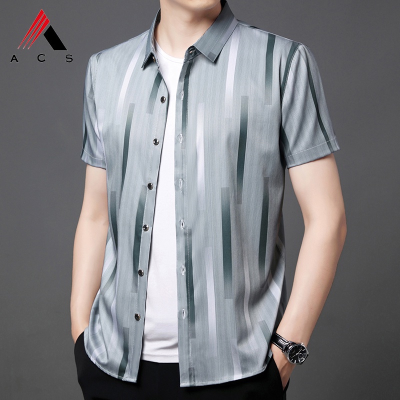 Áo Sơ Mi Ngắn Tay In Họa Tiết Thời Trang Công Sở Dành Cho Nam