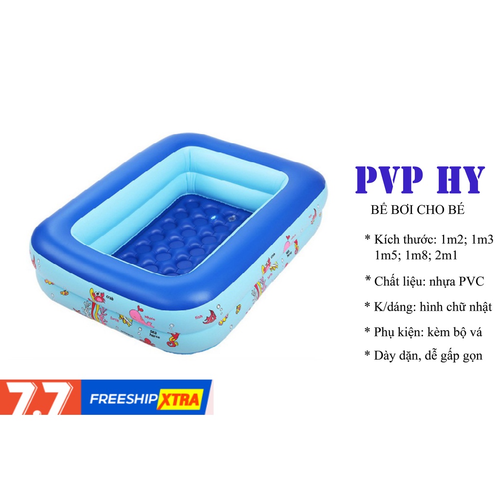 [ Freeship ] * Bể bơi cho bé 2m1, 3 tầng hình chữ nhật (hàng loại 1)