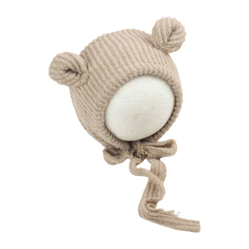 Mũ Dệt Kim Hình Tai Gấu Dễ Thương Dùng Chụp Ảnh Cho Bé Sơ Sinh