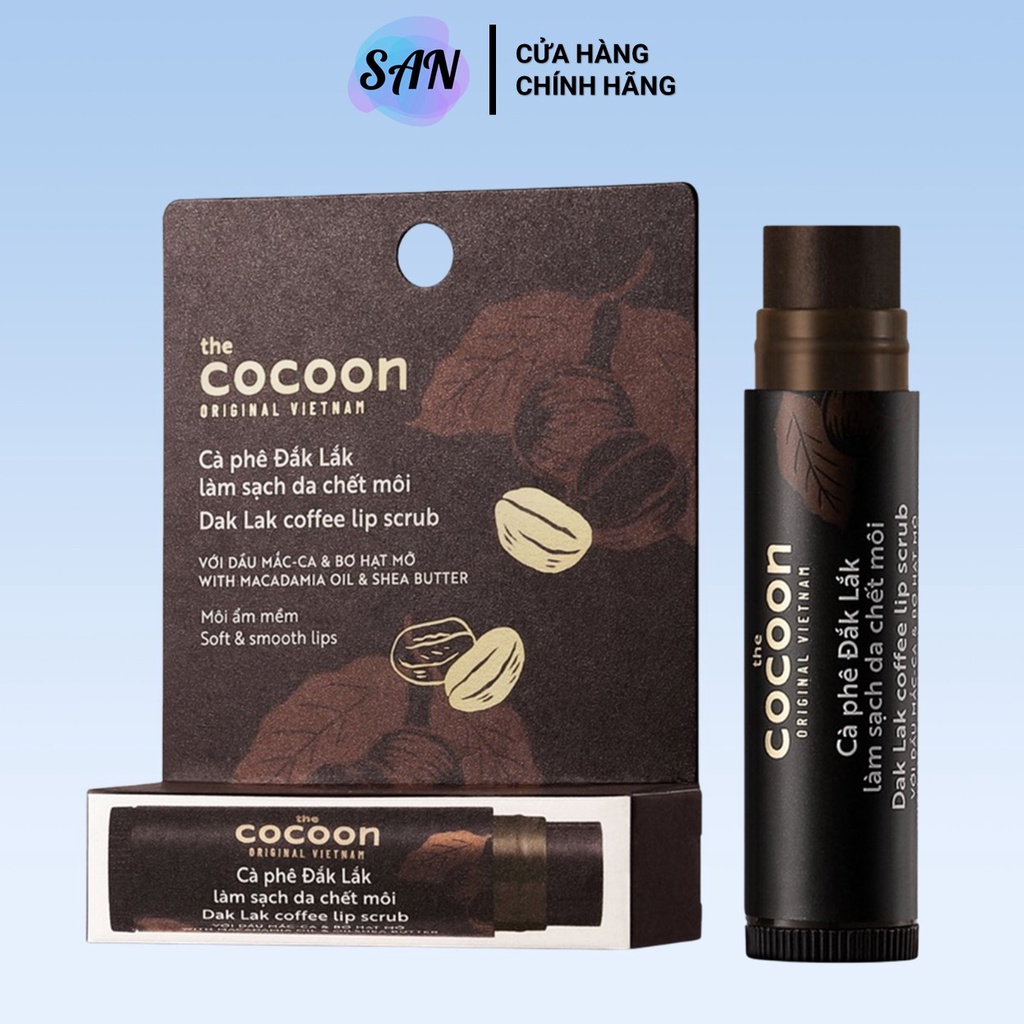 Tẩy Tế Bào Chết Môi COCOON Cà Phê ĐakLak COCOON Coffee Lip Scrub 5g