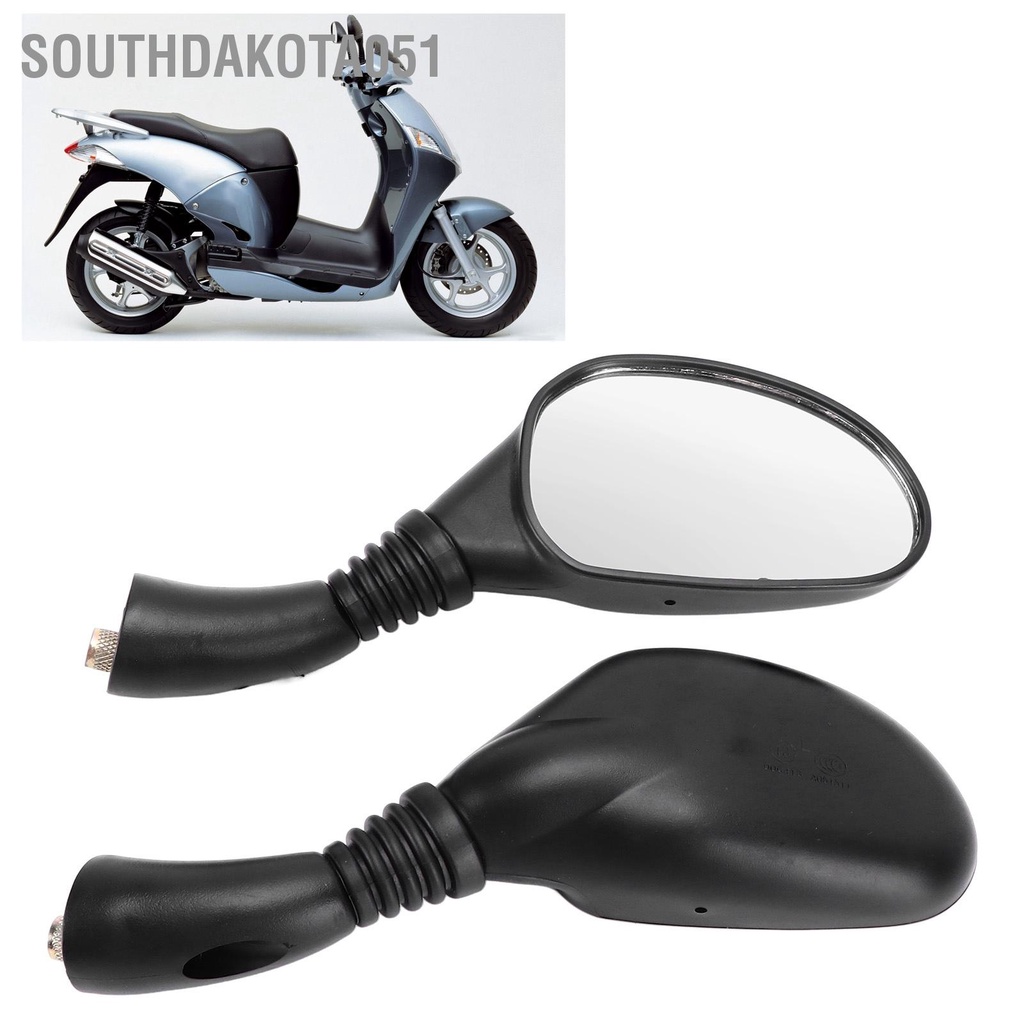 Southdakota051 Ghép cặp Gương phản chiếu phía sau xe máy Thay thế đa năng cho GY6 150cc Mopeds Xe tay ga ATVs
