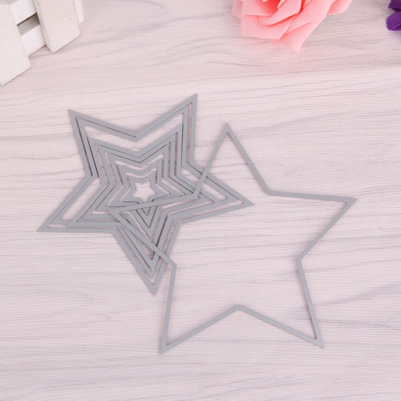 Khuôn Cắt Giấy Làm Từ Kim Loại Hình Ngôi Sao Trang Trí Scrapbook