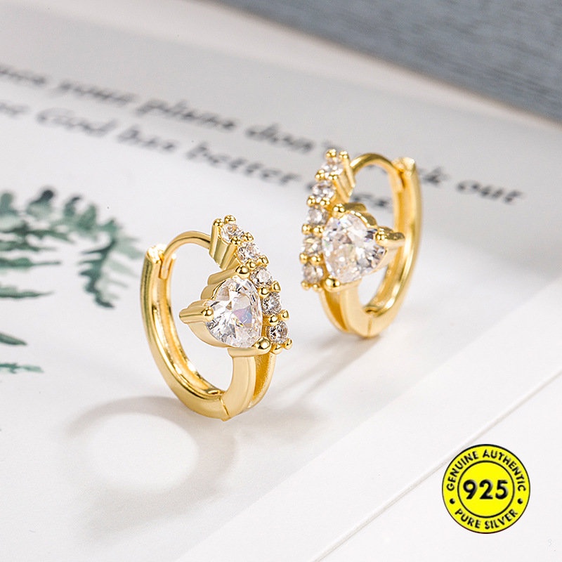 Kẹp Tai Đính Đá Hình Trái Tim U1020