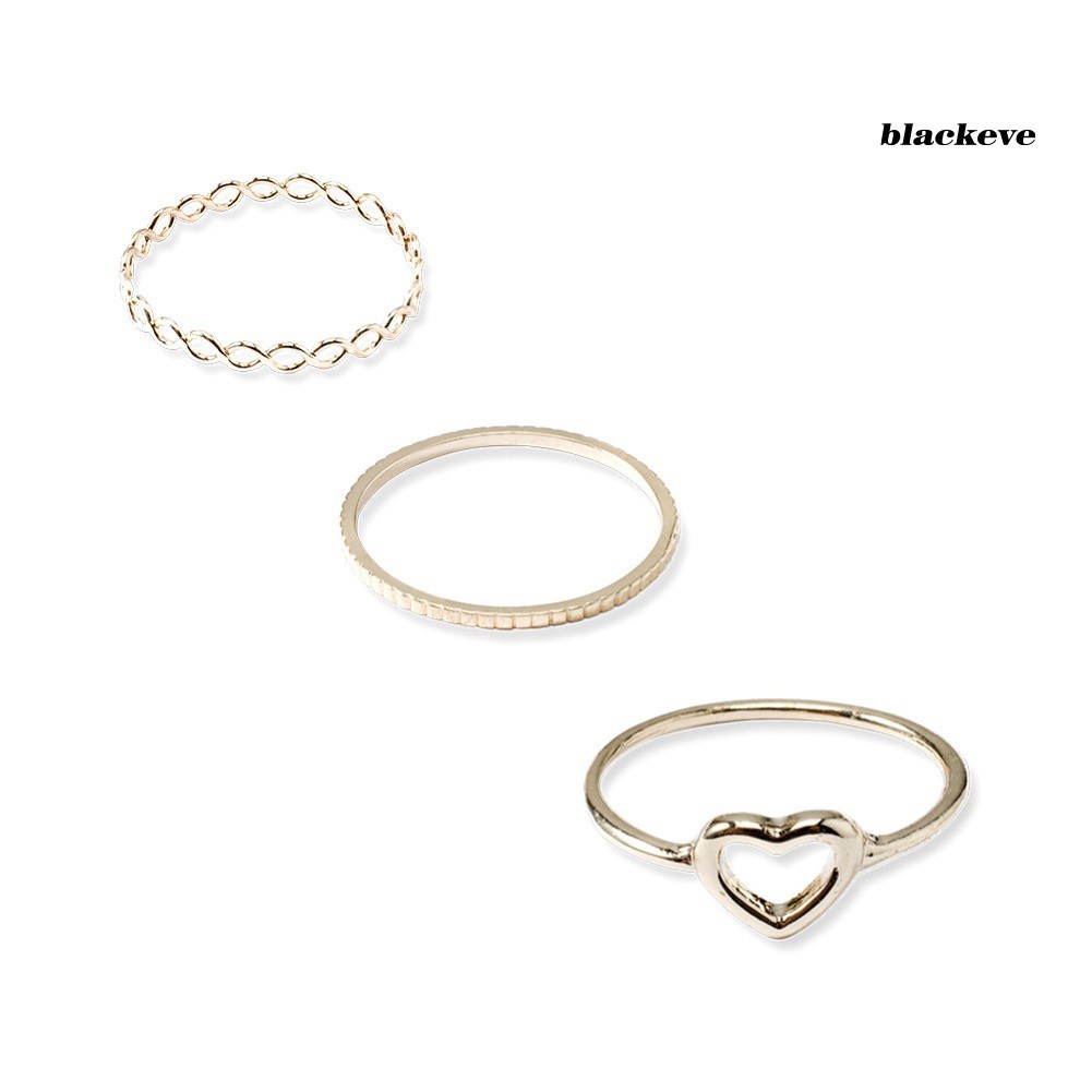 Set 9 Nhẫn Đeo Tay Kim Loại Đính Đá Thời Trang Cho Nữ