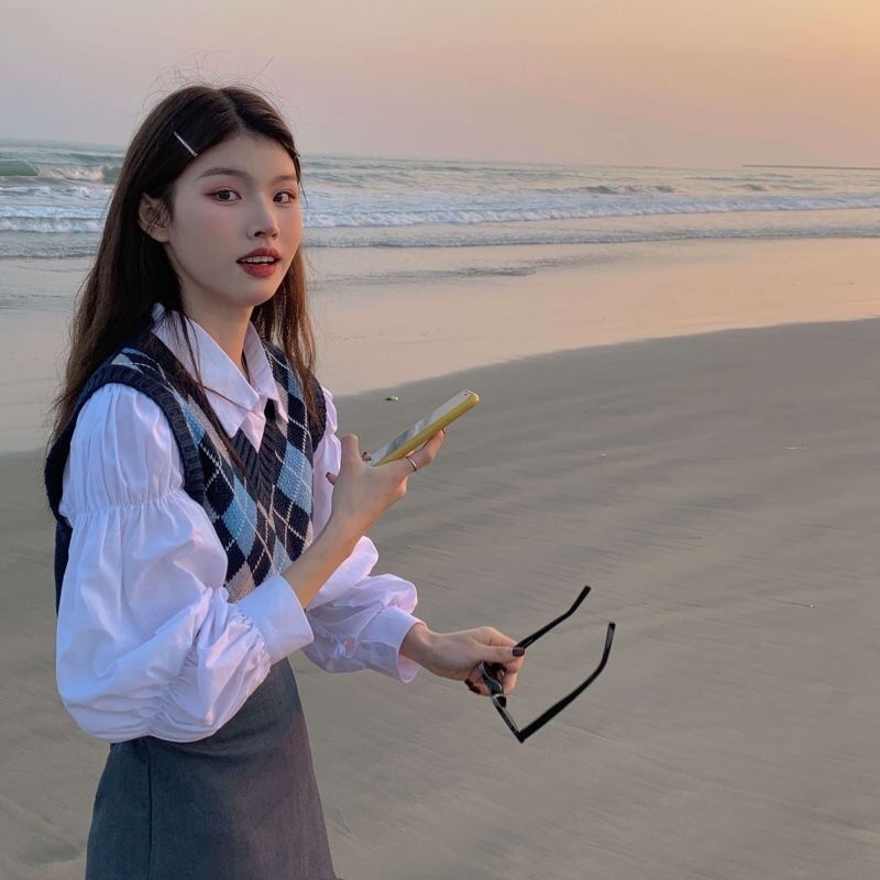 Thời Trang Áo Vest Cổ Chữ V Dáng Ngắn Kẻ Sọc Kiểu Retro Cá Tính Cho Nữ | BigBuy360 - bigbuy360.vn