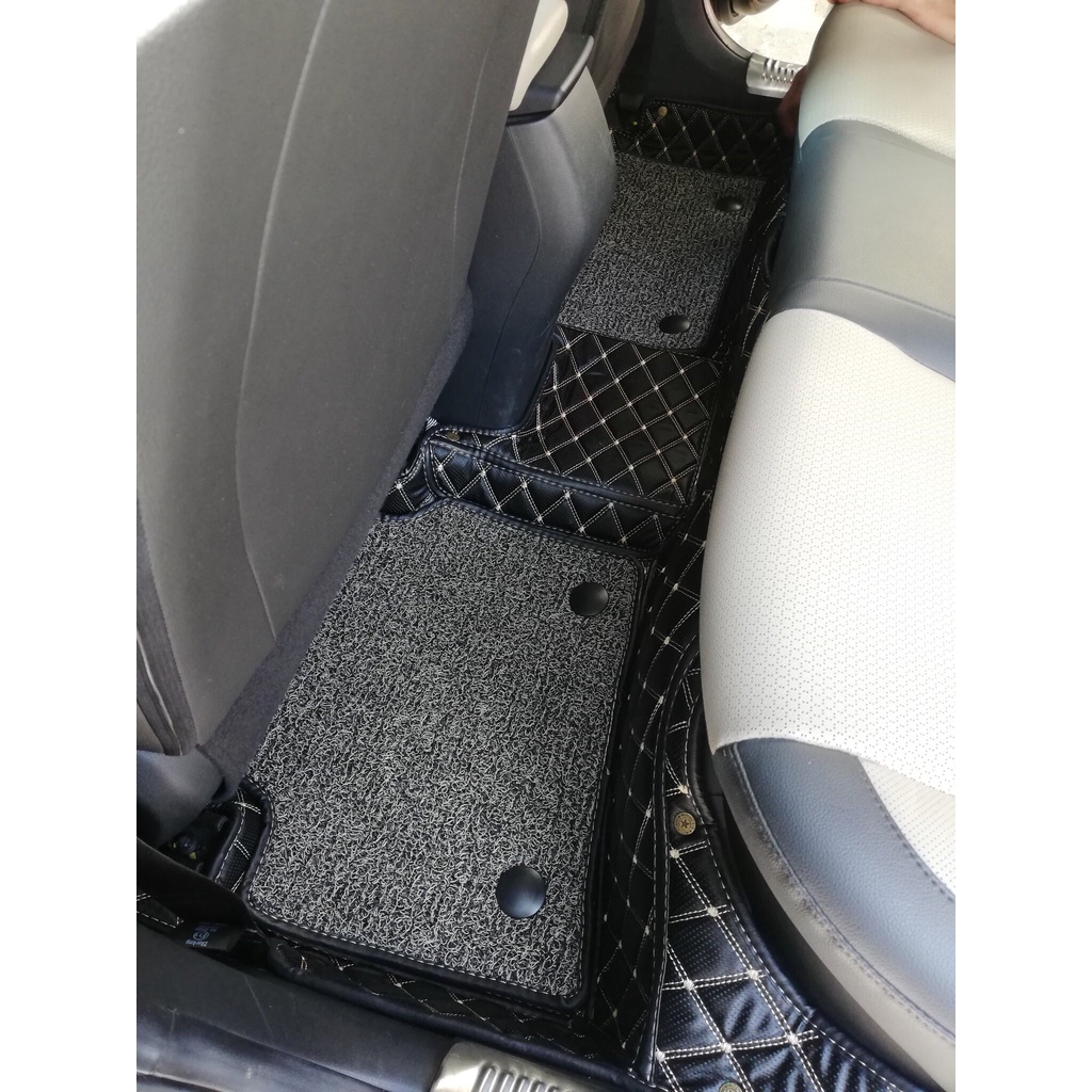 Thảm lót sàn ô tô 5D 6D da cao cấp cho Hyundai Accent 2018 - 2023, chống nước không mùi trải kín sàn xe