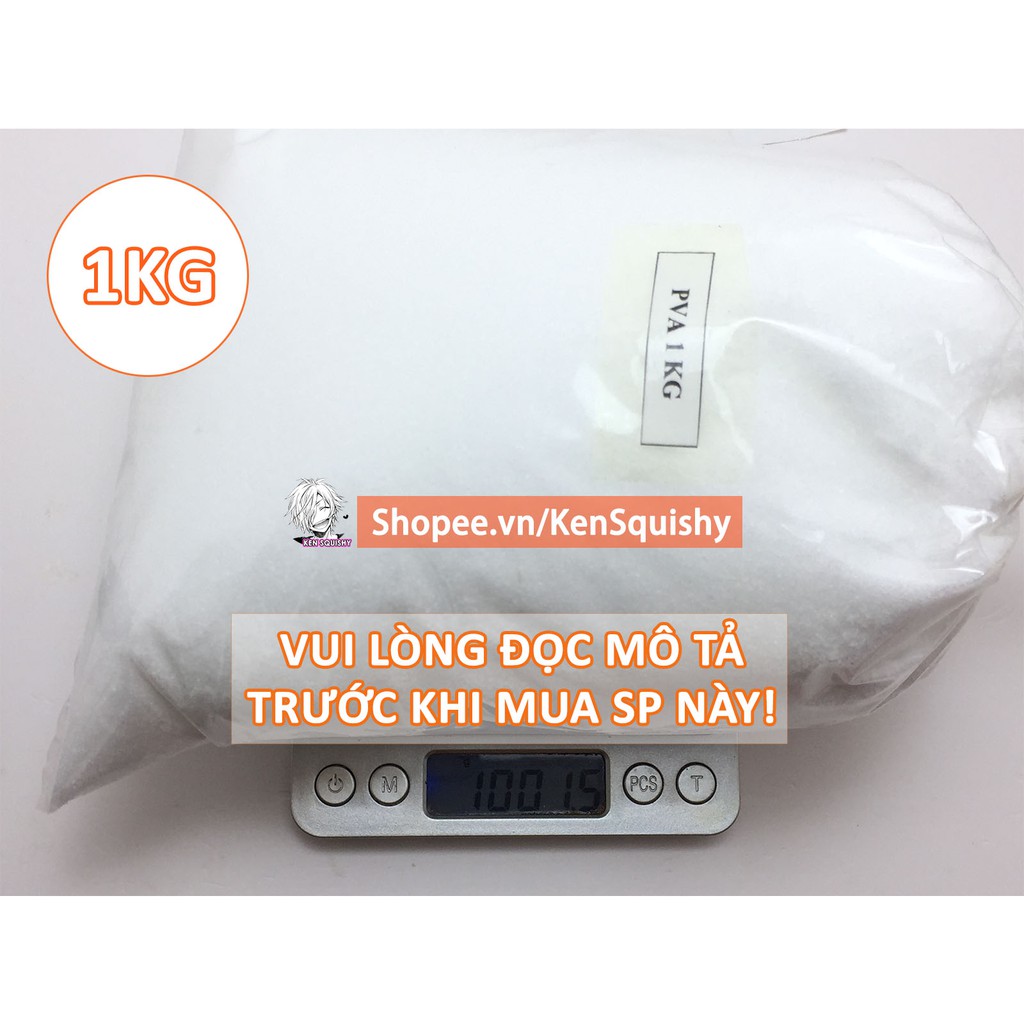 Bột Hồ PVA 1000Gram/1Kg Nguyên Liệu Nấu Keo Trong Làm Slime