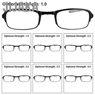 Jijaka Unisex Portable Lightweight Foldable Ultra Thin Black Reading Presbyopic Glasses