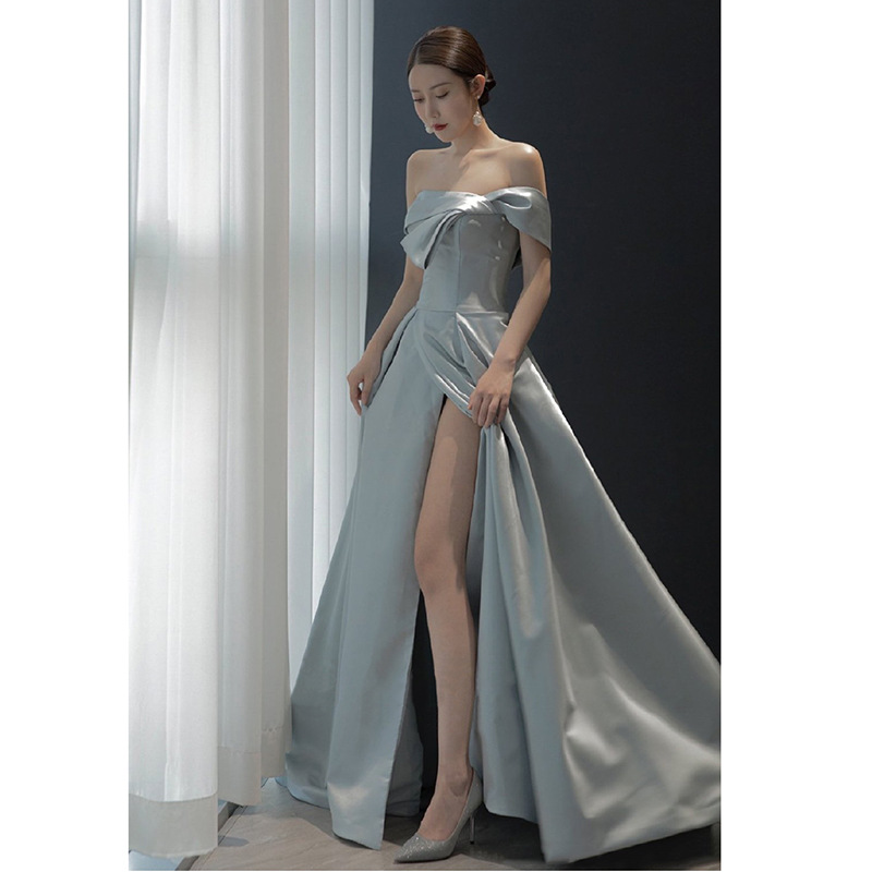 Đầm Dạ Hội Vải Satin Dáng Ôm Thanh Lịch Sang Trọng Cho Phụ Nữ