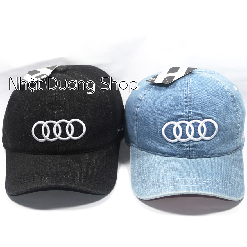 Nón kết jeans thời trang thêu chữ Au di &amp; B.M.W - cá tính, phong cách phù hợp cho cả nam và nữ