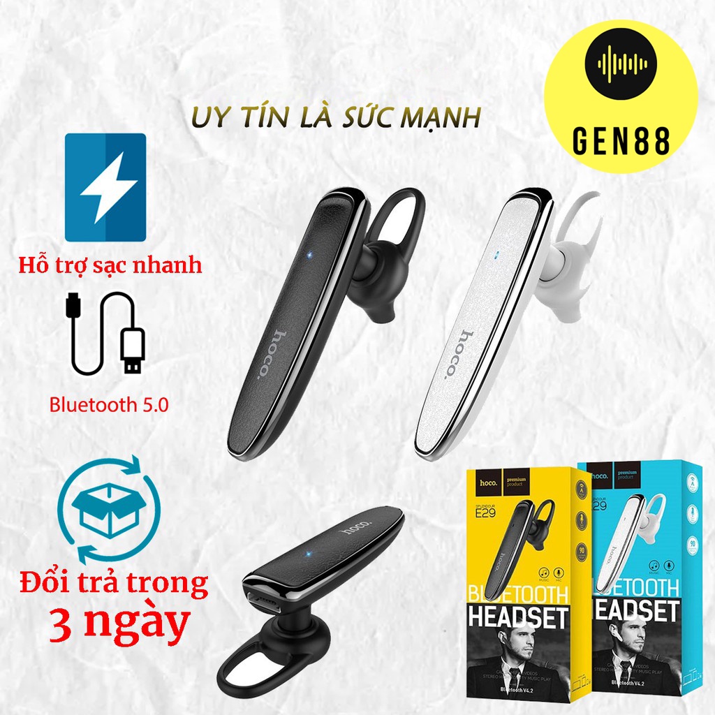 Tai nghe Blutooth Hoco E29, tai nghe tiện lợi với dung lượng pin cực lớn, âm thanh sống động