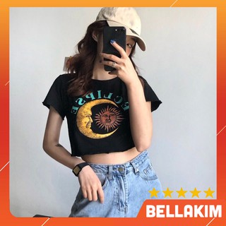 Áo kiểu croptop thun borip dày dặn hình thật trải sàn