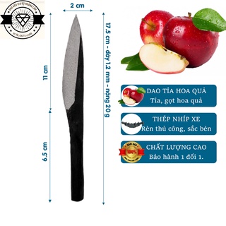 Dao tỉa hoa quả cán sắt làm từ nhíp xe chuyên để gọt tỉa hoa quả sản xuất tại làng nghề Đa Sỹ -HL20