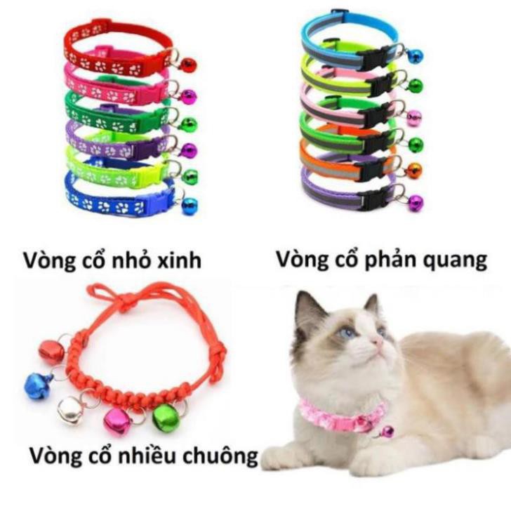 Vòng cổ chó mèo cao cấp (3 loại) Dùng cho chó mèo từ 1-5kg (hanpet vc)