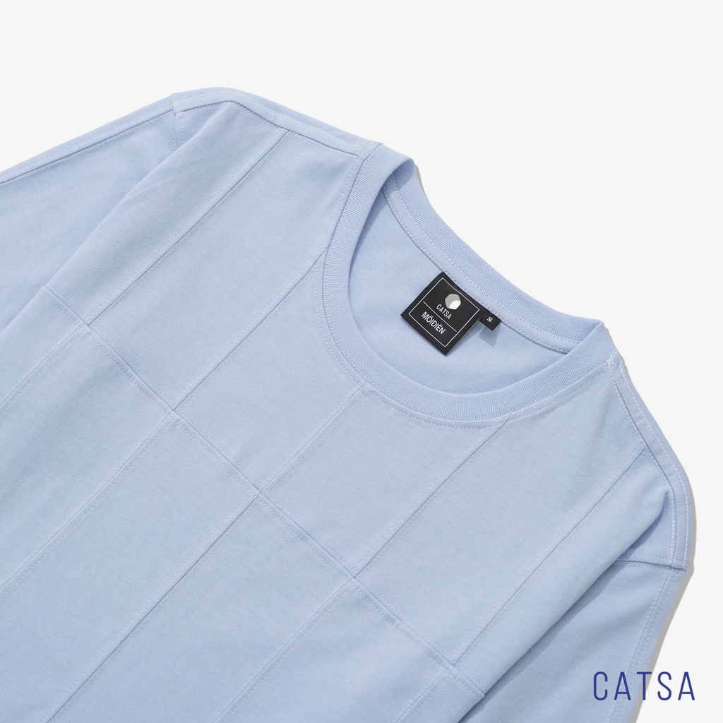 Áo thun cổ tròn 3 màu vải Cotton co giãn, thấm hút mồ hôi CATSA ATN277 - 78 - 79