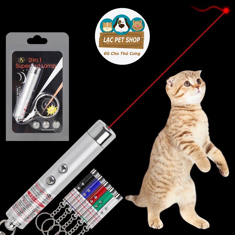 Đèn Laze Đồ Chơi 2 Chế Độ Cho Thú Cưng - Phụ Kiện Bằng Thép Không Gỉ