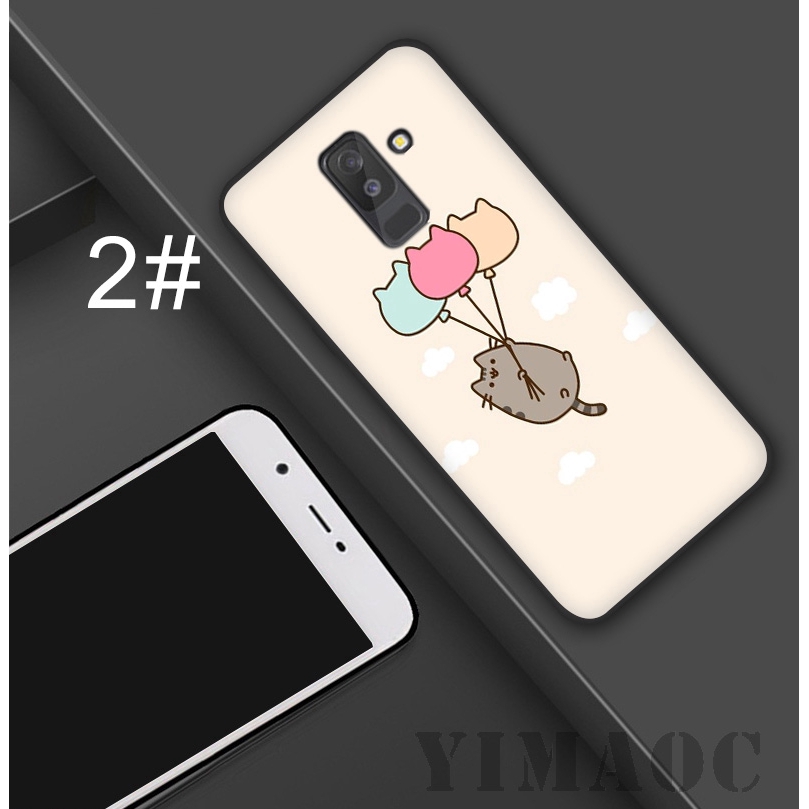 Ốp điện thoại họa tiết mèo Pusheen dùng cho Samsung Galaxy S9 S8 Plus S7 S6 Note 8 9