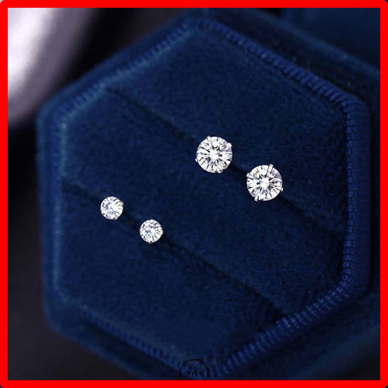 Bông tai bạc đinh tán Bead – ViVi_Gift