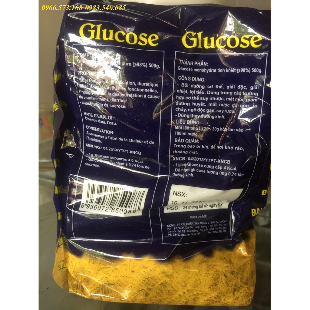 Đường Glucose gói 500g