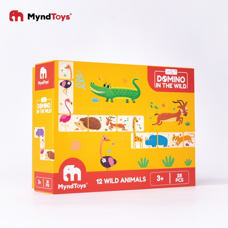Đồ Chơi Giáo Dục Myndtoys Boardgame Domino - In The Wild Dành Cho Các Bé Trên 3 Tuổi