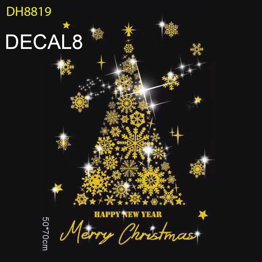 [ HCM ] Decal trang trí giáng sinh noel 2021 trang trí trên mặt phẳng 50*70 cm