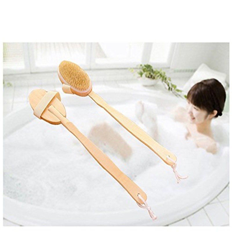 Cây tắm massage cán dài, cây gậy chà lưng khi tắm AOE1030