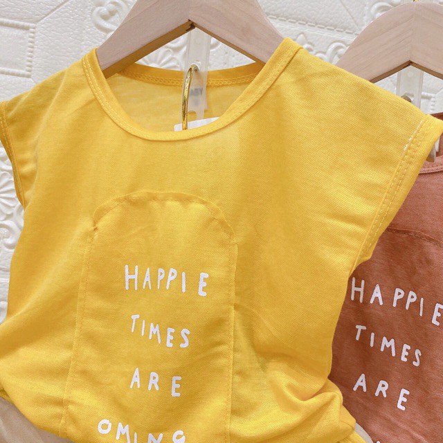 Bộ Ba Lỗ Chất Cotton Đũi Happie Chạy Viền Cho Bé NamkidShop (QATE293)