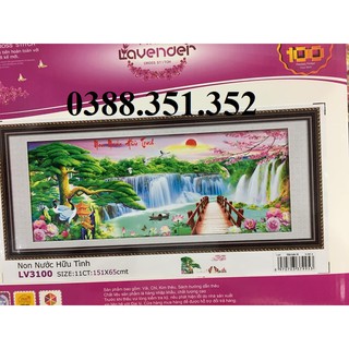 Tranh thêu chữ thập Non Nước Hữu Tình LV3100 151*65cm