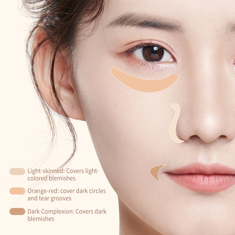 Kem che khuyết điểm ZEESEA Bảng che khuyết điểm ba màu  không thấm nước và lâu trôi 4.5g