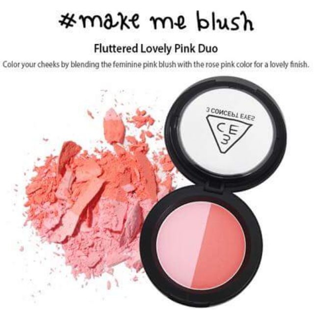 [Chính hãng] Phấn má hồng 3CE Duo Color Face Blush - Phấn má dạng nén Hàn Quốc 2 gam màu (5.5g)