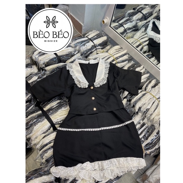 SET BỘ CROPTOP CỔ BÈO VIỀN REN BIGSIZE 60-90KG KÈM ẢNH THẬT ( BÈO BÉO )