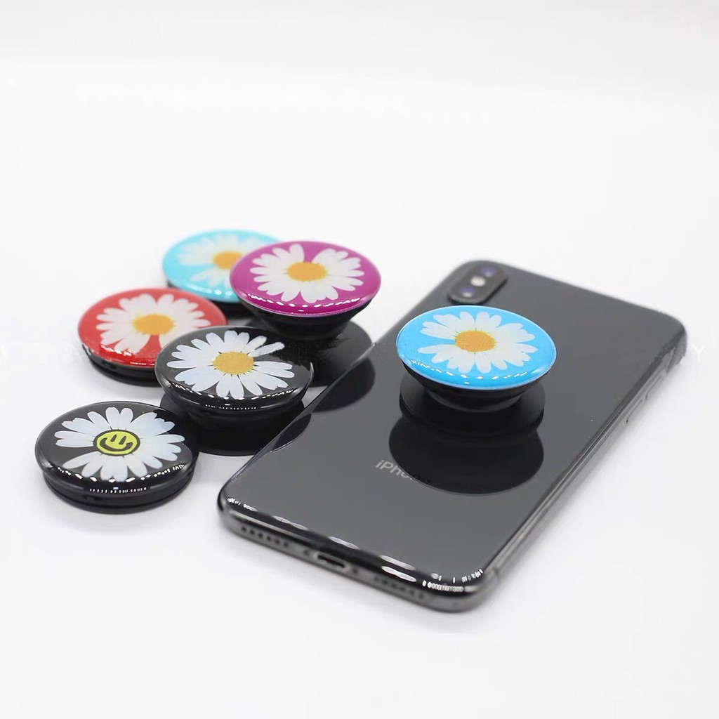 Chống điện thoại popsocket pop up cho smartphone họa tiết hoa cúc thiếu cánh PEACEMINUSONE chính hãng