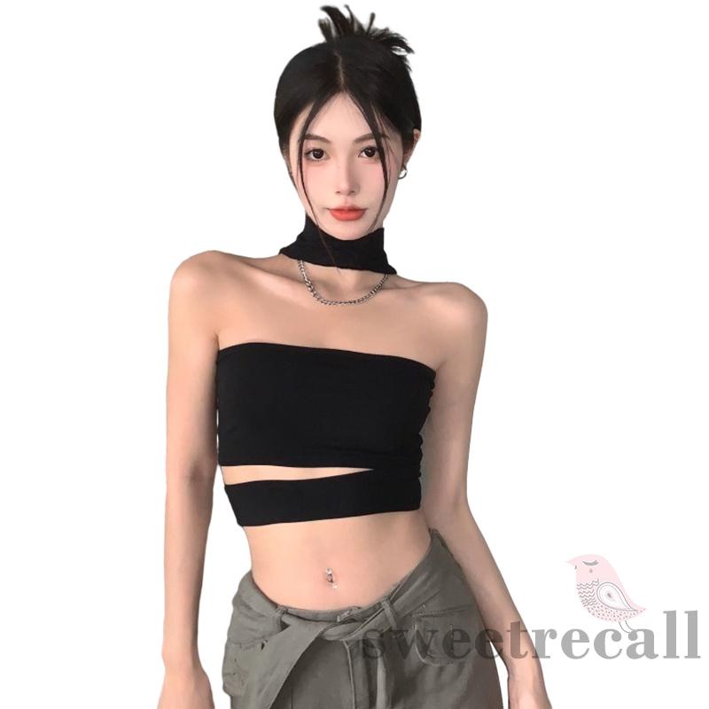 Áo Crop Top Hai Dây Màu Sắc Thời Trang Mùa Hè Cho Nữ
